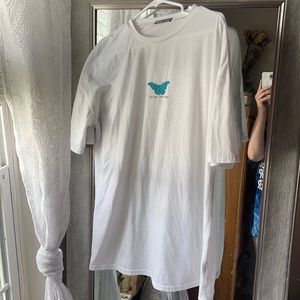 Shein oversized white tee